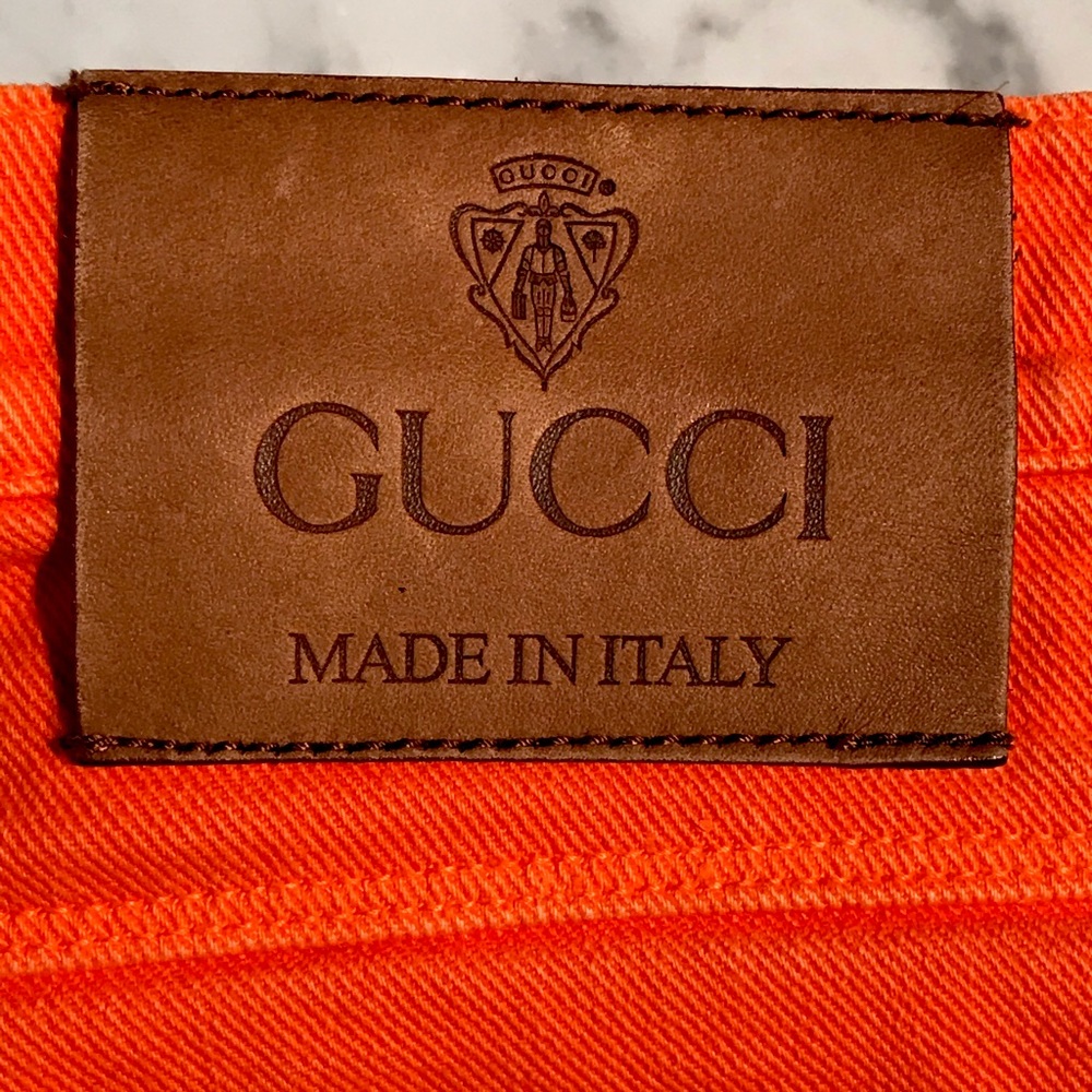Gucci Men’s orange super skinny jeans pants IT 48 US 38 34x34